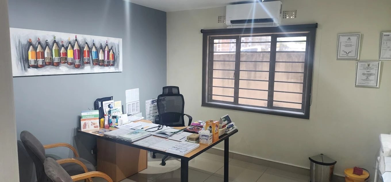 Dr. Hassan Amla's consultation room at Amla Med, Overport